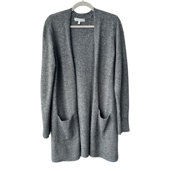 Marled Cardigan Dark Heather Gray Size L - Picture 1 of 5